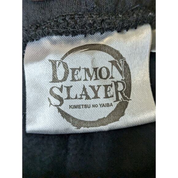 Demon Slayer Mezuko Japanese Anime Black Soot Sweat Pants Womens Size Small - Picture 5 of 8